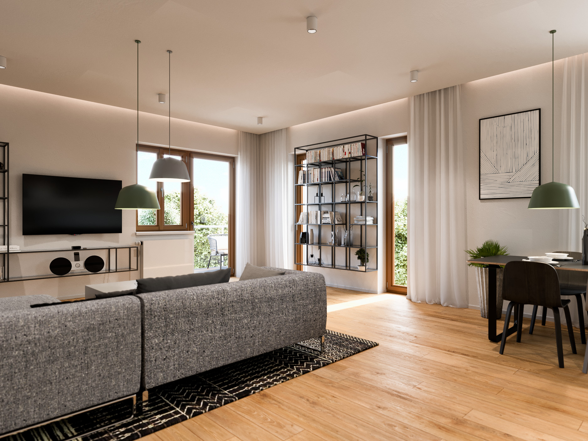 Viladům Lysolajsk&eacute; &uacute;dol&iacute; | ob&yacute;vac&iacute; pokoj